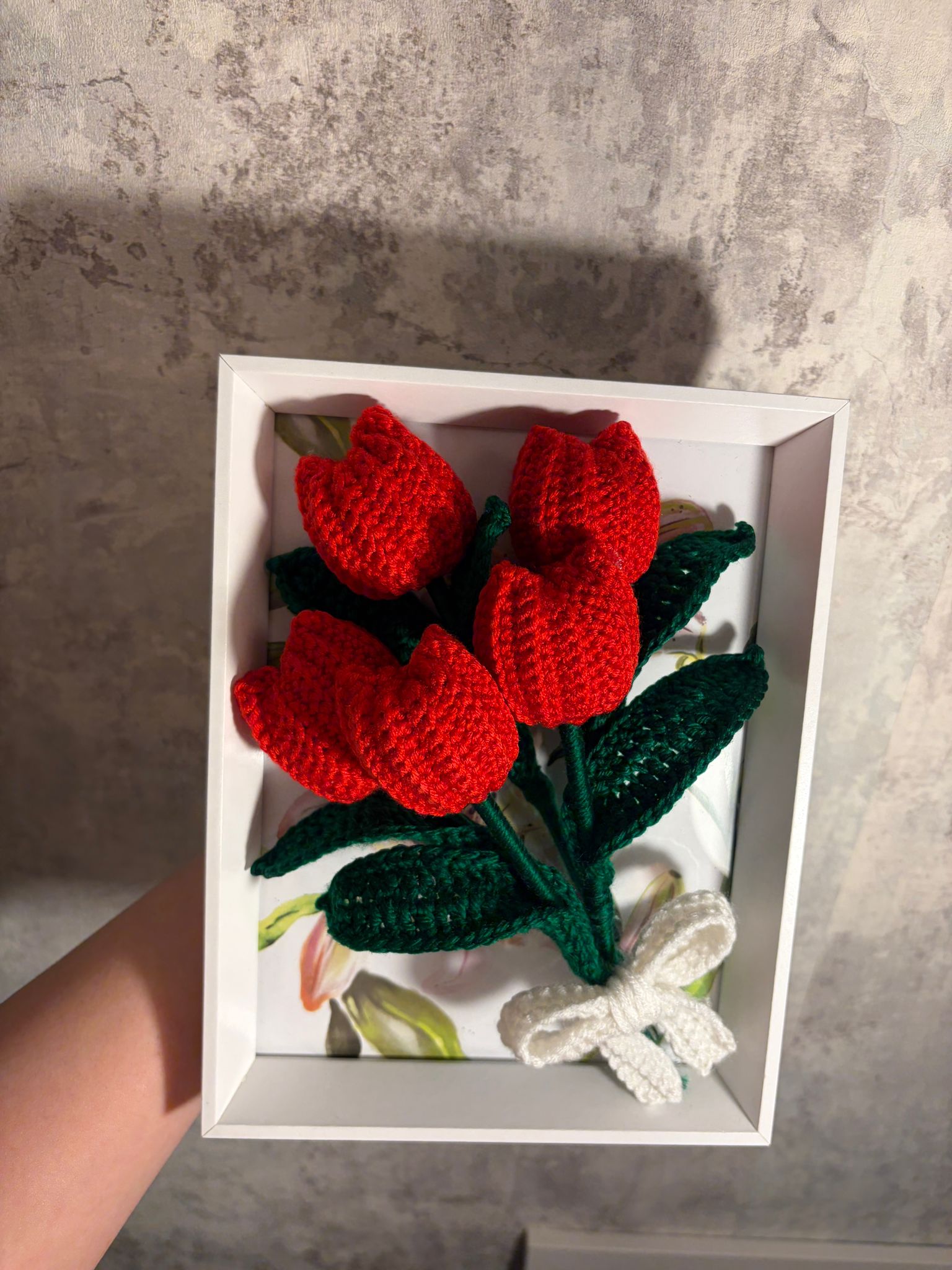 Tablou lalele crosetate