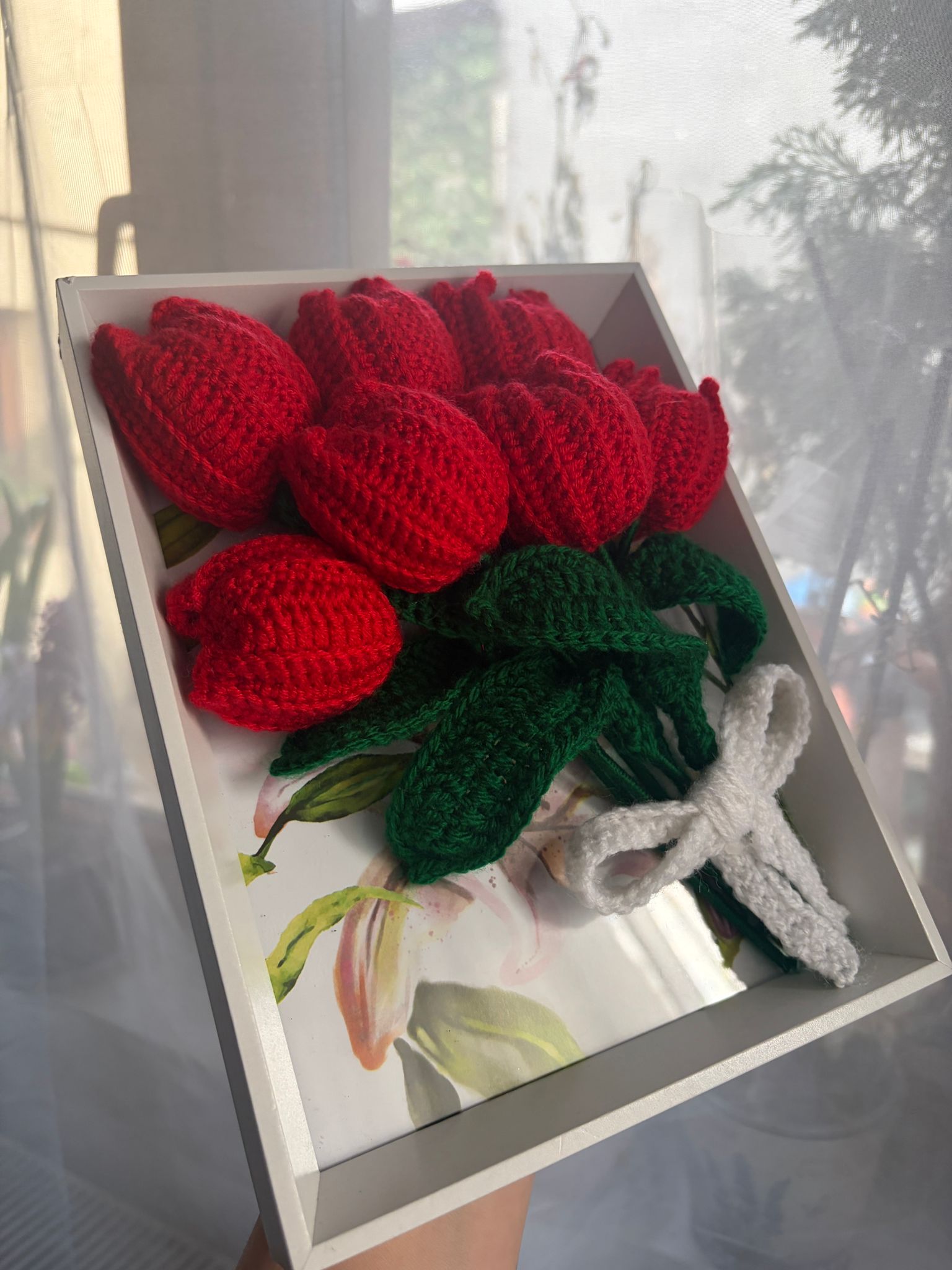 Tablou lalele crosetate