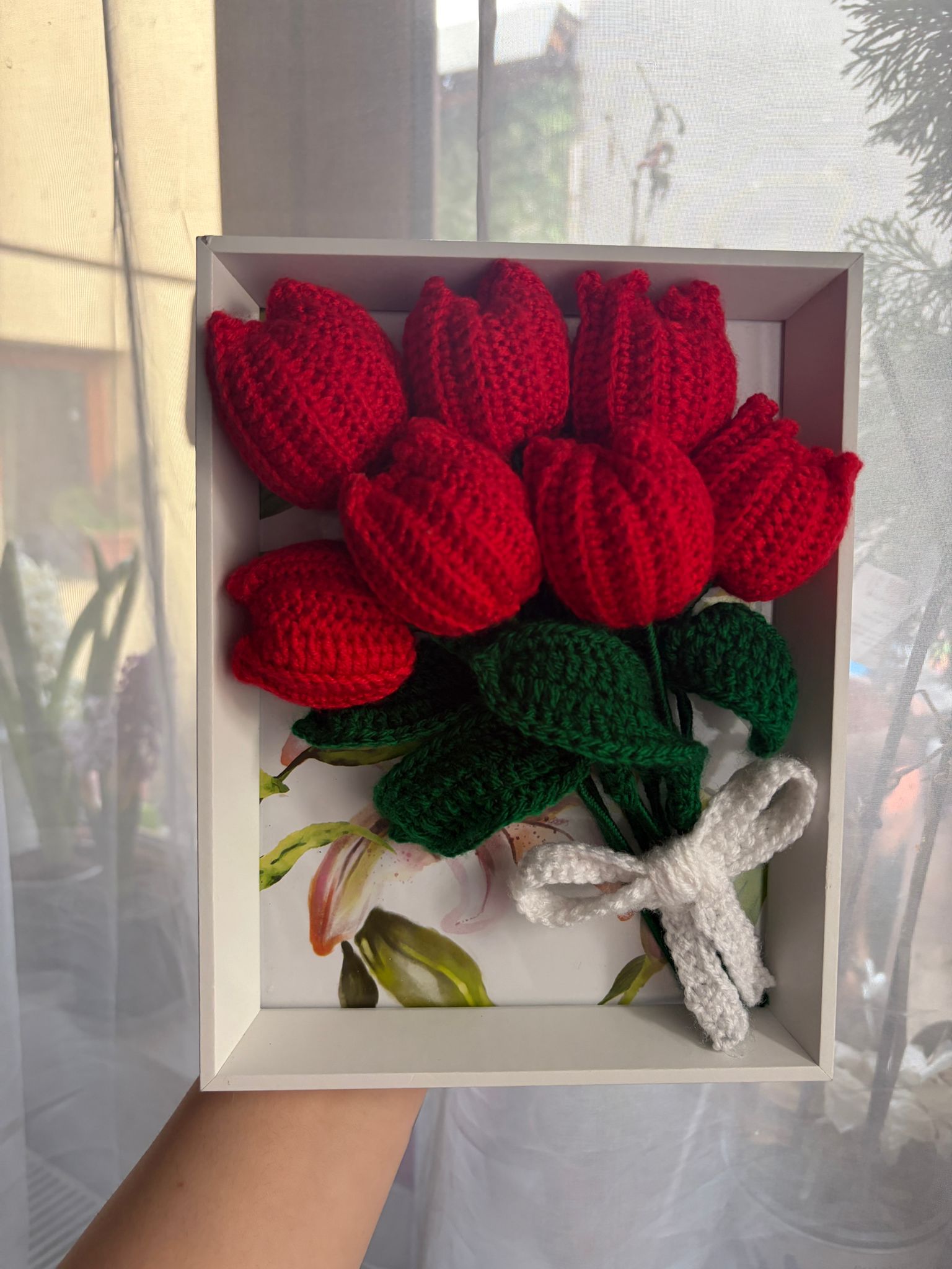 Tablou lalele crosetate