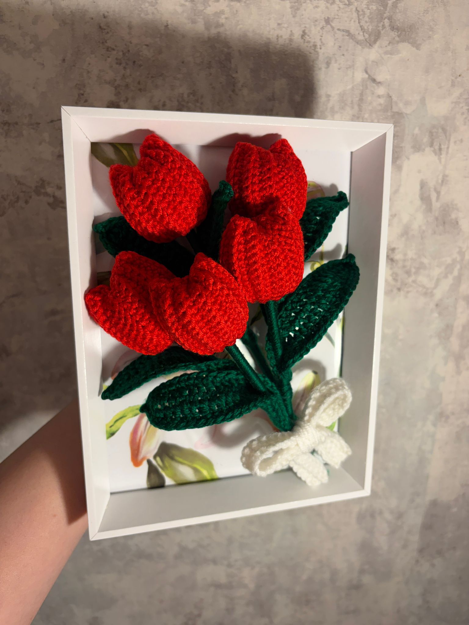 Tablou lalele crosetate