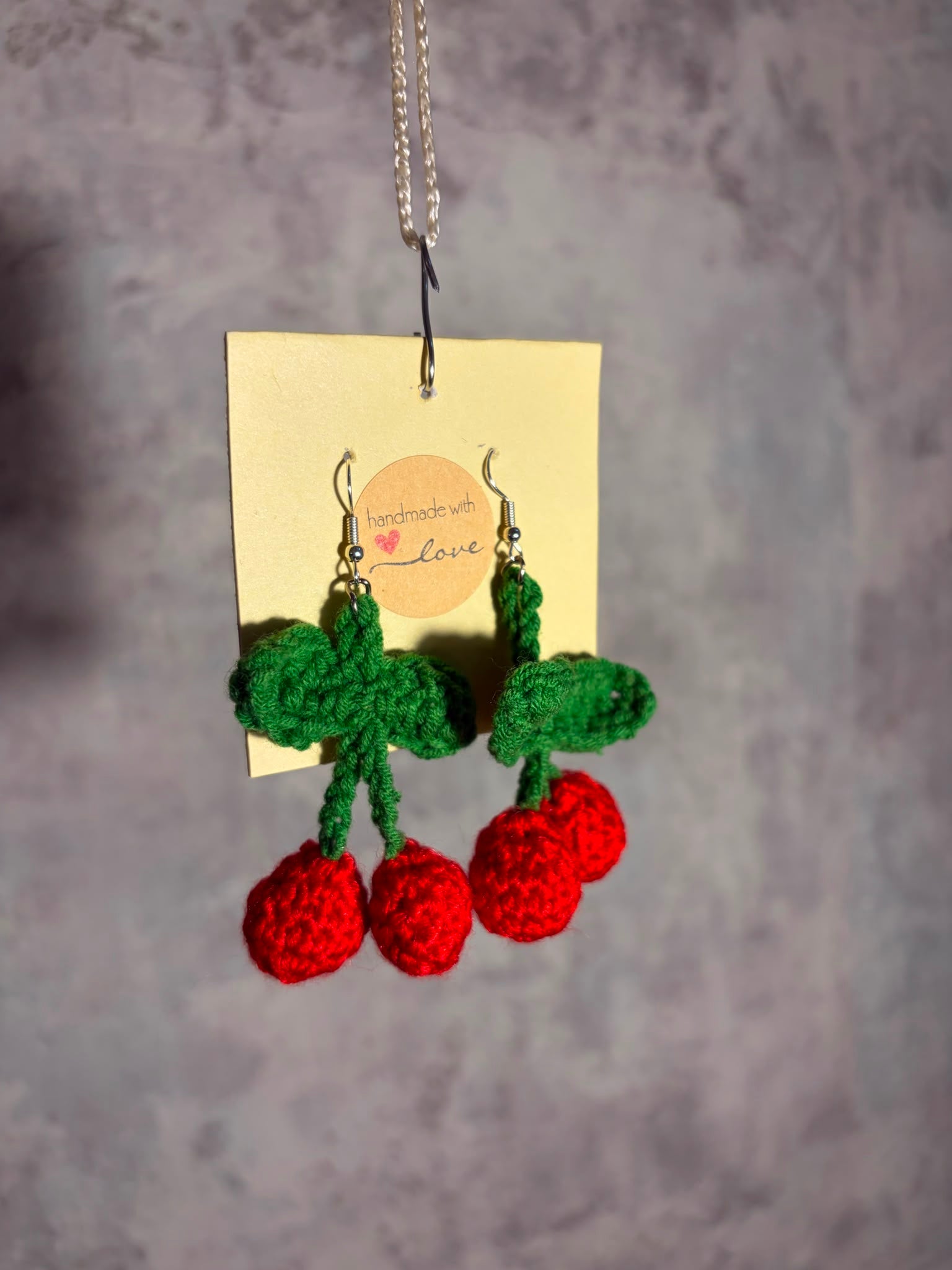 Cercei Croșetați  ,,Cherry Pop"