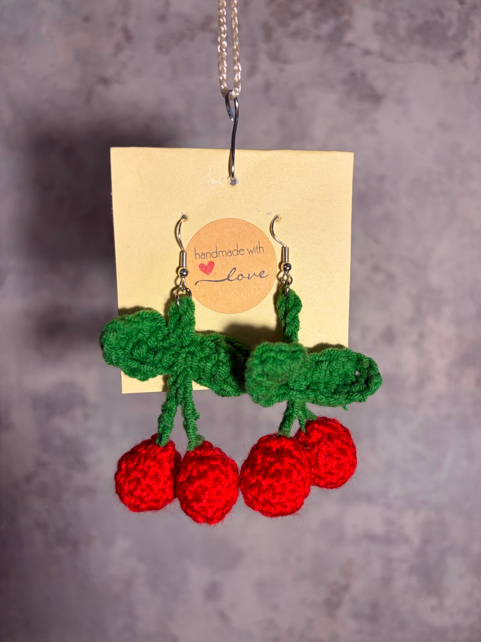 Cercei Croșetați  ,,Cherry Pop"